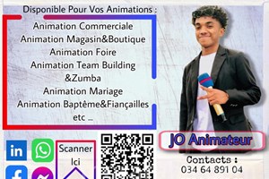 JO animateur , mpanentana hetsika sy lanonana , manao ny animation rehetra