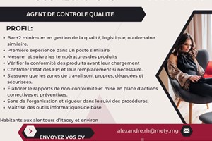 MITADY AGENT DE CONTROLE DE QUALITE 
