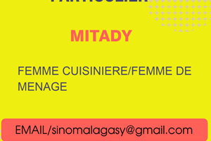 MITADY FEMME CUISINIERE/FEMME DE MENAGE 