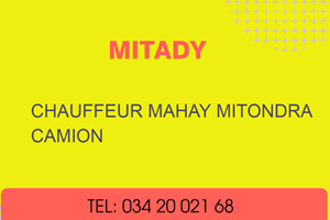 MITADY CHAUFFEUR MAHAY MITONDRA CAMION