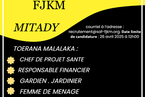 MITADY CHEF DE PROJET SANTE/JARDINIER/FEMME DE MENAGE /RESPONSABLE SUIVI