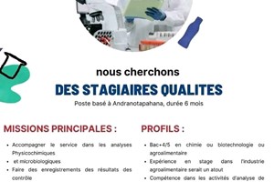MAURILAIT MITADY STAGIAIRES QUALITE 