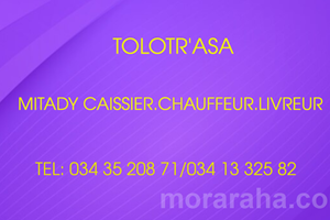 MITADY CHAUFFEUR/CAISSIER/LIVREUR 