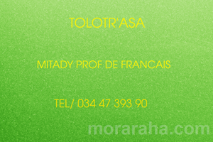 MITADY PROF DE FRANCAIS 