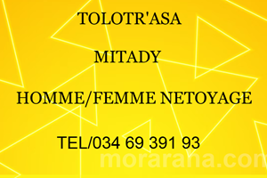 MITADY HOMME /FEMME NETOYAGE 