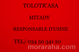 MITADY RESPONSABLE D'USINE 