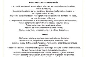 MITADY RECEPTIONNISTE 