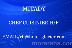 MITADY CHEF CUISINIER HOTEL LE GLACIER