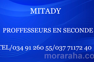 MITADY PROFFESSEURS EN SECONDE 