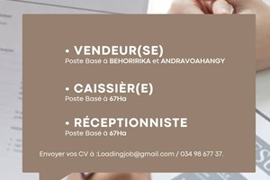 MITADY VENDEUSE /RECEPTIONNISTE/CAISSIERE