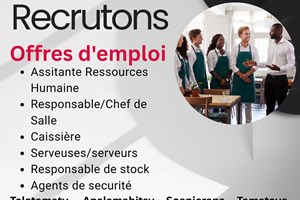 MITADY ASSISTANTE RH/CHEF DE SALE/CAISSIERE/RESPONSABLE DE STOCK/SERVEURS/SERVEUSES