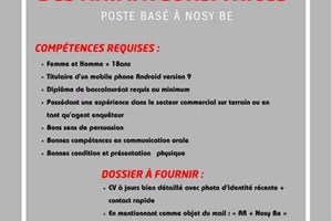 MITADY ANIMATEURS/ANIMATRICES POSTE ANOSY BE 