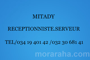 MITADY RECEPTIONNISTE /SERVEUR 