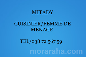 MITADY FEMME DE MENAGE/CUISINIER 