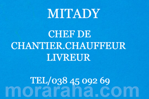 MITADY CHEF DE CHANTIER.CHAUFFEUR LIVREUR 