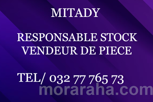 MITADY BRESPONSABLE STOCK/VENDEUR PIECE 