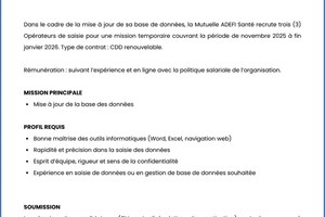 MITADY OPERATEURS DE SAISIE 