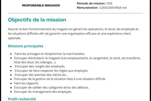 MITADY RESPONSABLE MAGASIN 