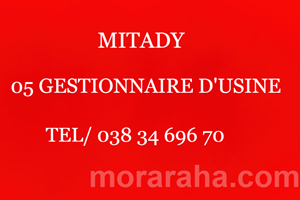 MITADY 05 GESTIONNAIRE D'USINE 