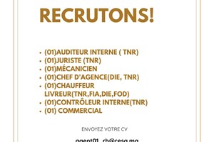 ORINASA IRAY MITADY CHAUFFEUR/JURISTE/MECANICIEN/CHEF D'AGENCE/LIVREUR