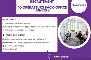 MITADY 10 OPERATEURS BACK OFFICE JUNIORS