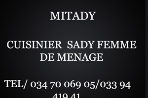 MITADY CUISINIER SADY FEMME DE MENAGE 