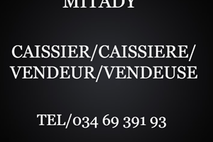 MITADY CAISSIER/CAISSIER/VENDEUR/VENDEUSE 