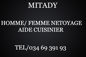 MITADY FEMME  SY HOMME DE NETOYAGE 