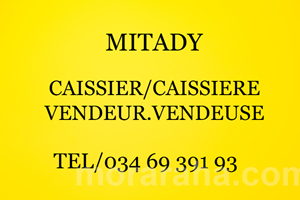 MITADY CAISSIER/VENDEUSE/VENDEUR/CAISSIERE