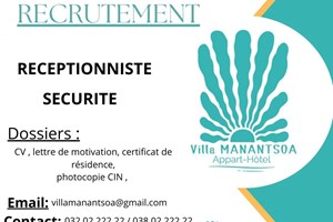 MITADY RECEPTIONNISTE/SECURITE 