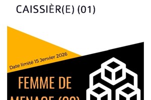 MITADY VENDEUSES/CAISSIER/FEMME DE MENAGE 