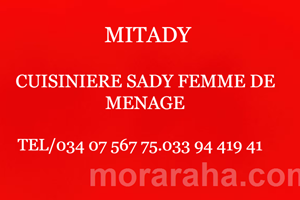 MITADY CUISINIERS SADY FEMME DE MENAGE 