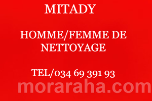 MITADY FEMME /HOMME DE NETTOYAGE