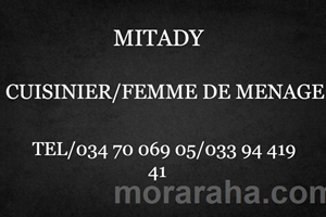MITADY FEMME DE MENAGE/CUISINIER 