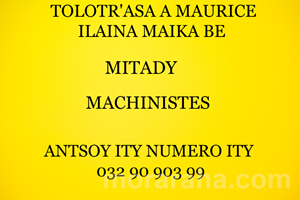 MITADY MACHINISTE HIASA ANY MAURICE 