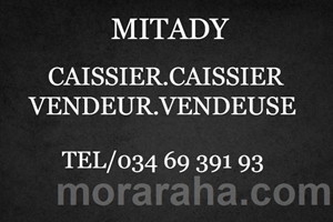 MITADY VENDEUSE /VENDEUSR/CAISSIER CAISSIERE