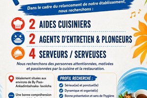 MITADY AIDE CUISINIERS/AGENTS ENTRETIENT/PLONGEURS/SERVEUSES/SERVEURS