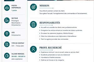 MITADY RECEPTIONNISTE /CAISSIER E 